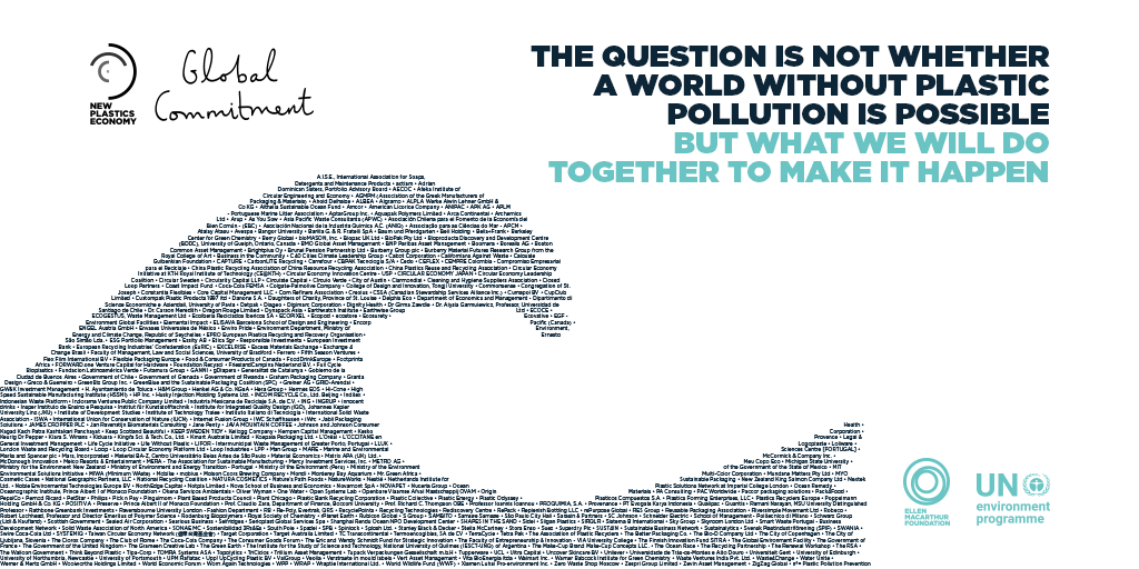Plastic pollution: results of the New Plastics Economy Global Commitment
