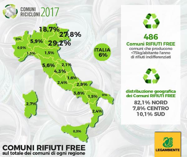 comuni ricicloni mappa