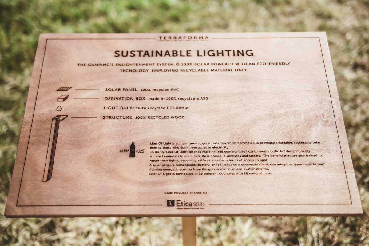 Sistema di illuminazione ecosostenibile di Liter of Lights
