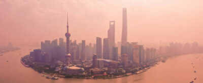 Emissioni zero - Cina, Shangai dall'alto con inquinamento