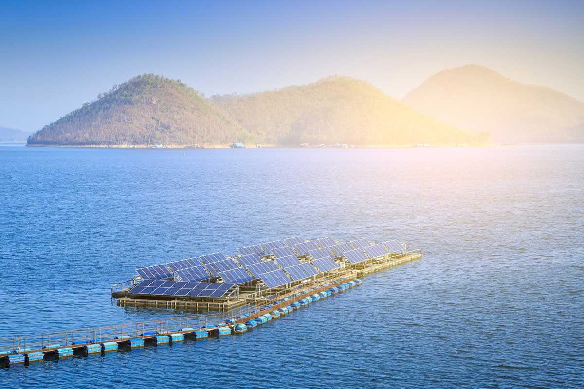 economia blu, fotovoltaico galleggiante