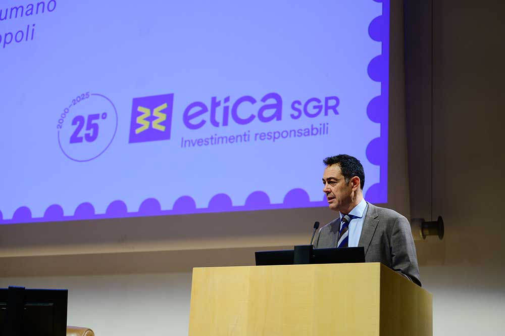 Marco Carlizzi all'evento a Roma dei 25 anni di Etica Sgr